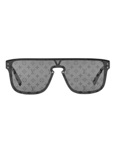 LOUIS VUITTON Acetate LV Link Square Sunglasses Z1478E Black