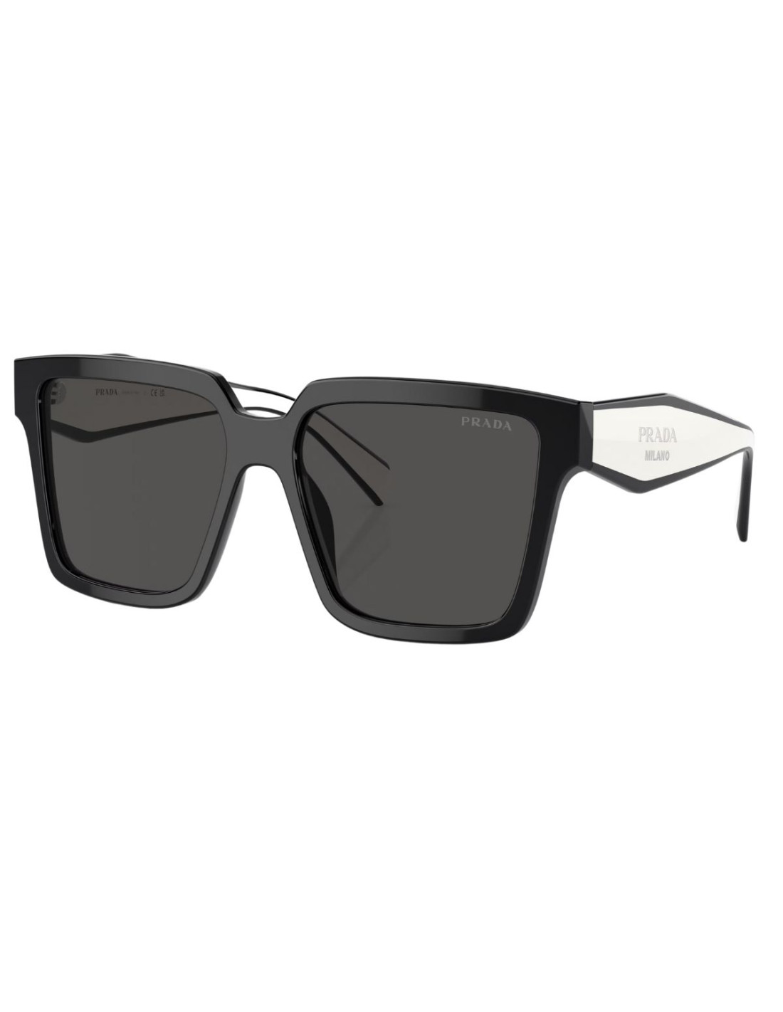 Prada SPR 24Z-F 1AB-5S0 Square Shape Black White